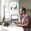 Techly Monitor / Laptop Desk Stand Black, Freestanding, 20 kg, Height adjustment, Black
