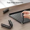 Techly Monitor / Laptop Desk Stand Black, Freestanding, 20 kg, Height adjustment, Black
