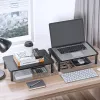Techly Monitor / Laptop Desk Stand Black, Freestanding, 20 kg, Height adjustment, Black