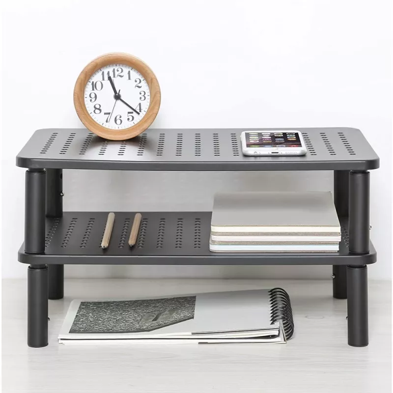Techly Monitor / Laptop Desk Stand Black, Freestanding, 20 kg, Height adjustment, Black