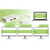 Techly IADAP DP-COMBOF3 video cable adapter DisplayPort DisplayPort + DVI + HDMI White