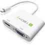 Techly Mini DisplayPort to HDMI/VGA Adapter, 0.15 m, Mini DisplayPort, HDMI + VGA (D-Sub), Male, Female, 1920 x 1200 pixels