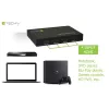 Techly HDMI 4x1 Multi-viewer with seamless switcher, HDMI, Metal, Black, 60 Hz, 1080p, 2.25 Gbit/s