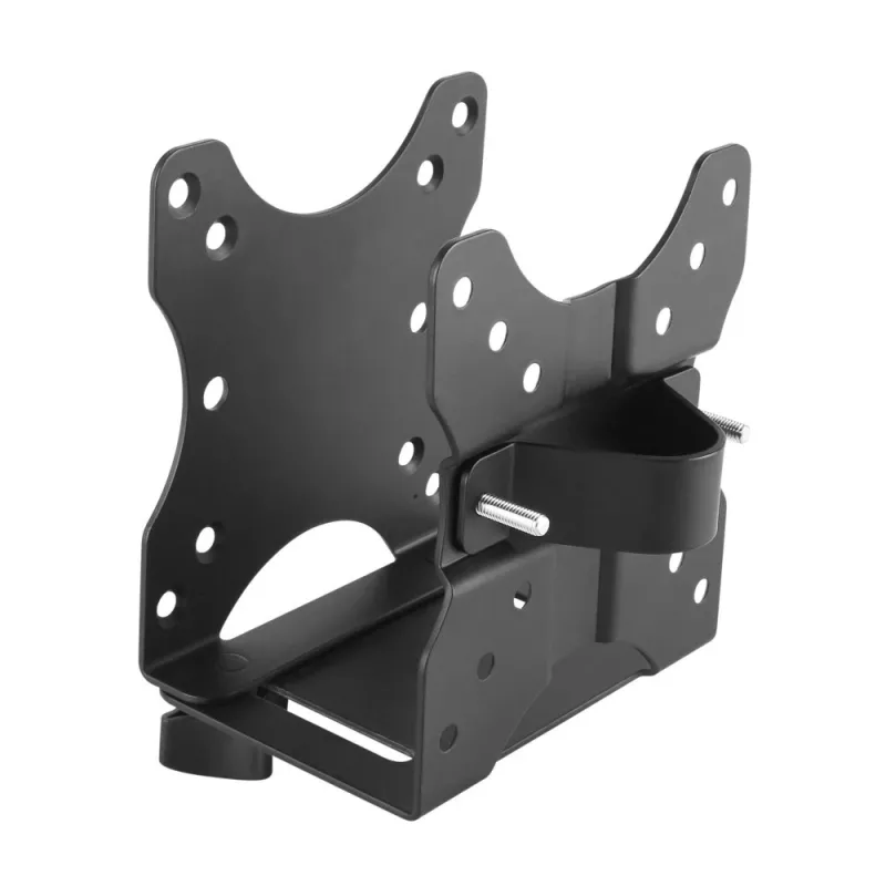 Techly Under Desk Adjustable CPU Support, 5 kg, 75 x 75 mm, 100 x 100 mm, Black