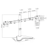 Techly ICA-LCD 2524 monitor mount / stand 81.3 cm (32 inch) Desk Black