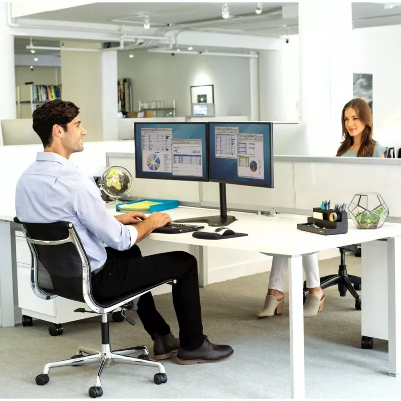 Techly ICA-LCD 2524 monitor mount / stand 81.3 cm (32 inch) Desk Black