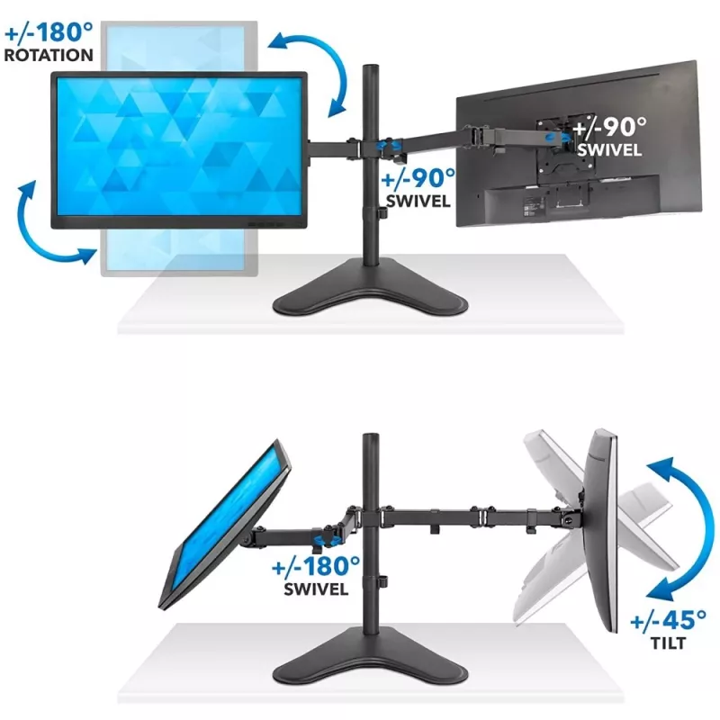 Techly ICA-LCD 2524 monitor mount / stand 81.3 cm (32 inch) Desk Black