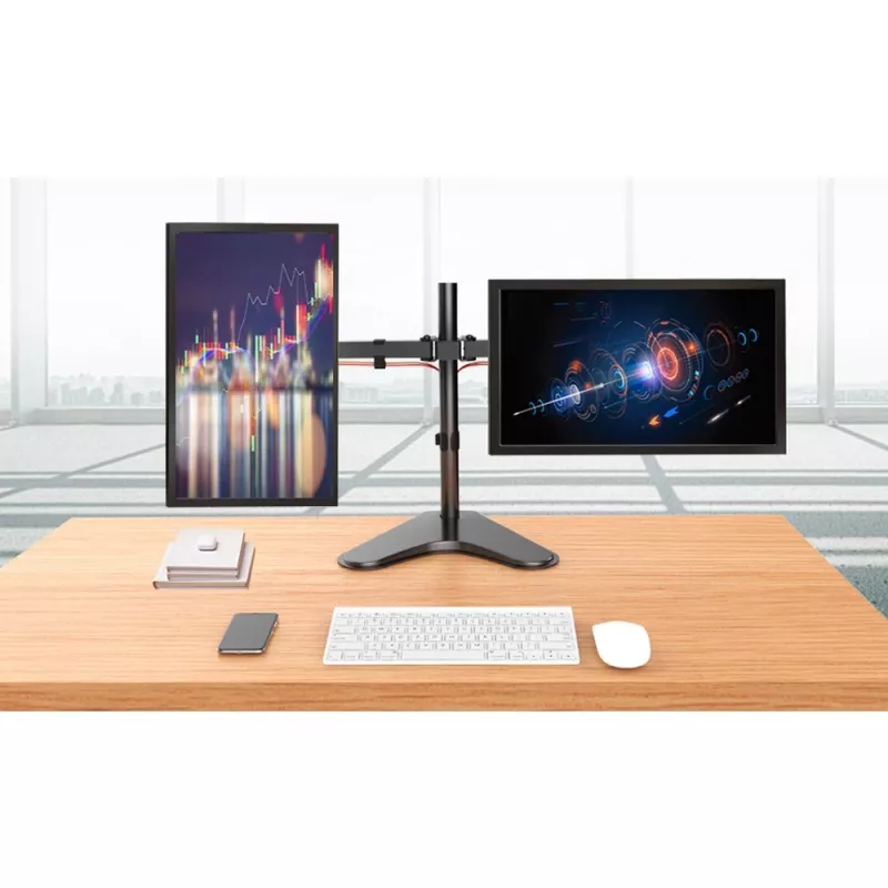 Techly ICA-LCD 2524 monitor mount / stand 81.3 cm (32 inch) Desk Black