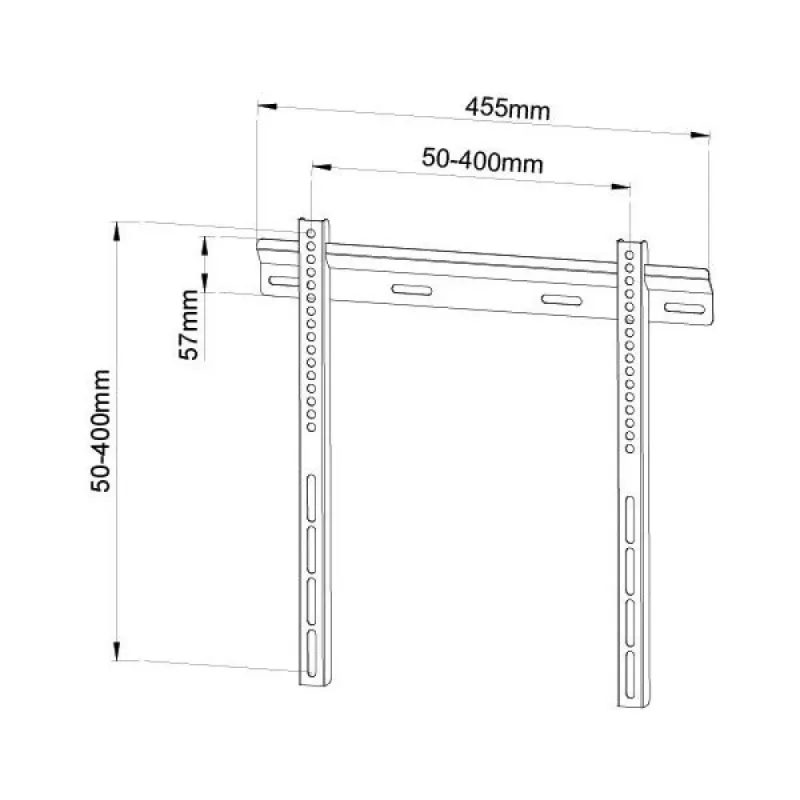 Techly ICA-PLB-114M 139.7 cm (55 inch) Black
