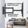 Techly Slim Wall Mount for 32-70 inch LCD LED TV Black, 81.3 cm (32 inch), 177.8 cm (70 inch), 45 kg, 600 x 400 mm, -10 - 5°, Black