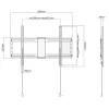 Techly Fixed Wall Mount Bracket LED TV LCD 37-80 inch, 94 cm (37 inch), 2.03 m (80 inch), 70 kg, 200 x 200 mm, 600 x 400 mm, Black