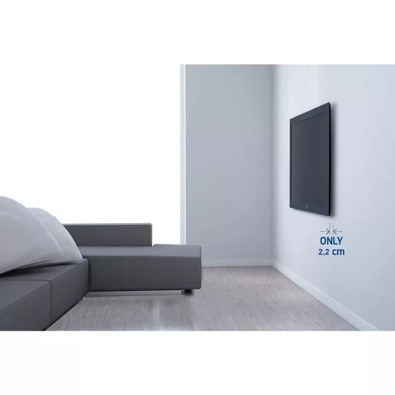 Techly Slim Wall Bracket for OLED TV 32-65 inch Black, 81.3 cm (32 inch), 165.1 cm (65 inch), 30 kg, 100 x 100 mm, 400 x 200 mm, Black