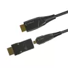 Techly HDMI A/A Micro HDMI AOC Fiber Optic Cable 4K 50m, 50 m, HDMI Type A (Standard), HDMI Type D (Micro), 3D, 18 Gbit/s, Black