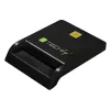 Techly Compact Smart Card Reader/Writer USB-C™ White, USB 2.0, 1.5 m, Black, 102 g
