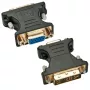 Techly DVI Male/VGA Female Analog Video Adapter Black, DVI-A, VGA, Black