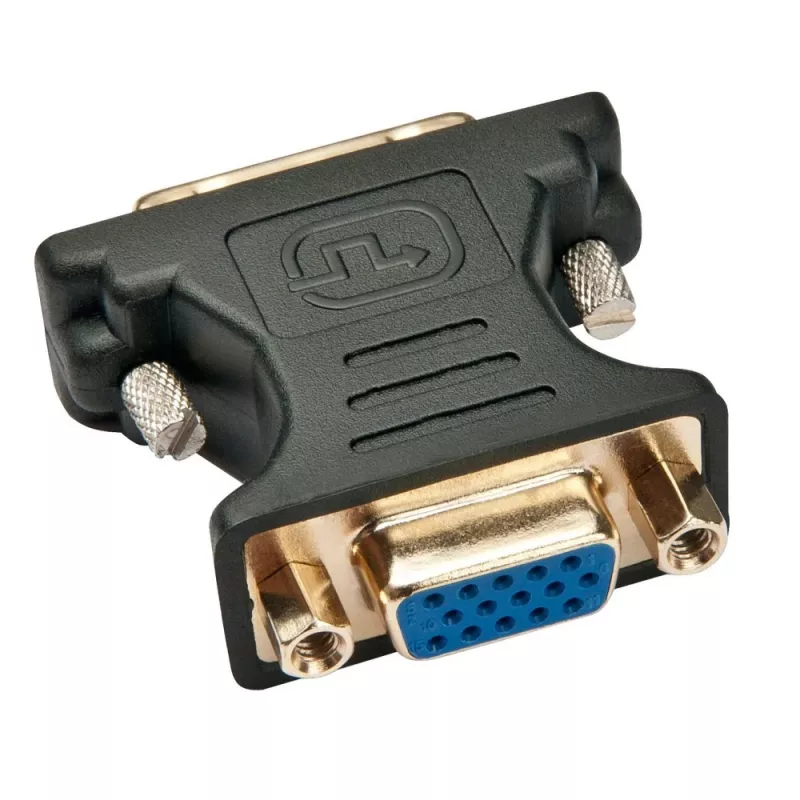 Techly DVI Male/VGA Female Analog Video Adapter Black, DVI-A, VGA, Black