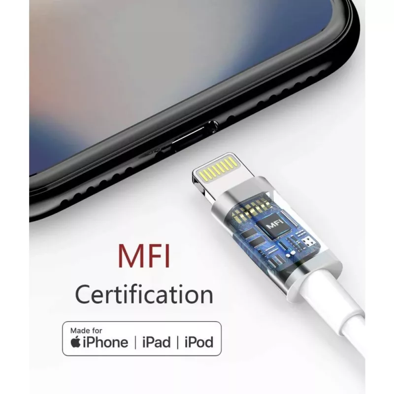 Techly Charging and Synchronization Cable USB-C to Lightning 1 m White