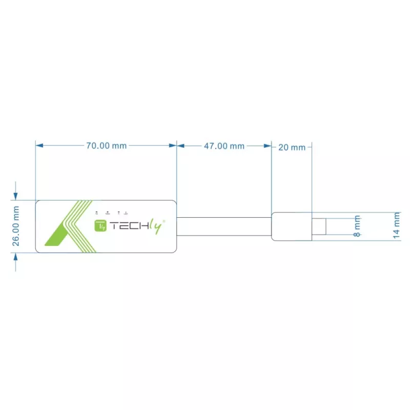Techly IADAP USB31-ETGIGA3 network card Ethernet 5000 Mbit/s
