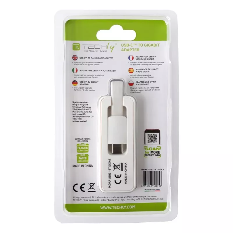 Techly IADAP USB31-ETGIGA3 network card Ethernet 5000 Mbit/s
