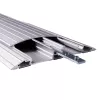 Dataflex Addit cable protector 118 cm - straight 452, Silver, Aluminium, 500 kg, 2 cm, 145 mm, 180 mm