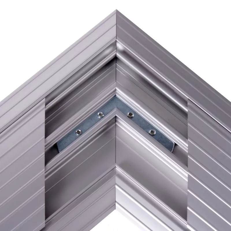 Dataflex Addit cable protector - corner-connection 482, Silver, Aluminium, 500 kg, 2 cm, 203 mm, 305 mm