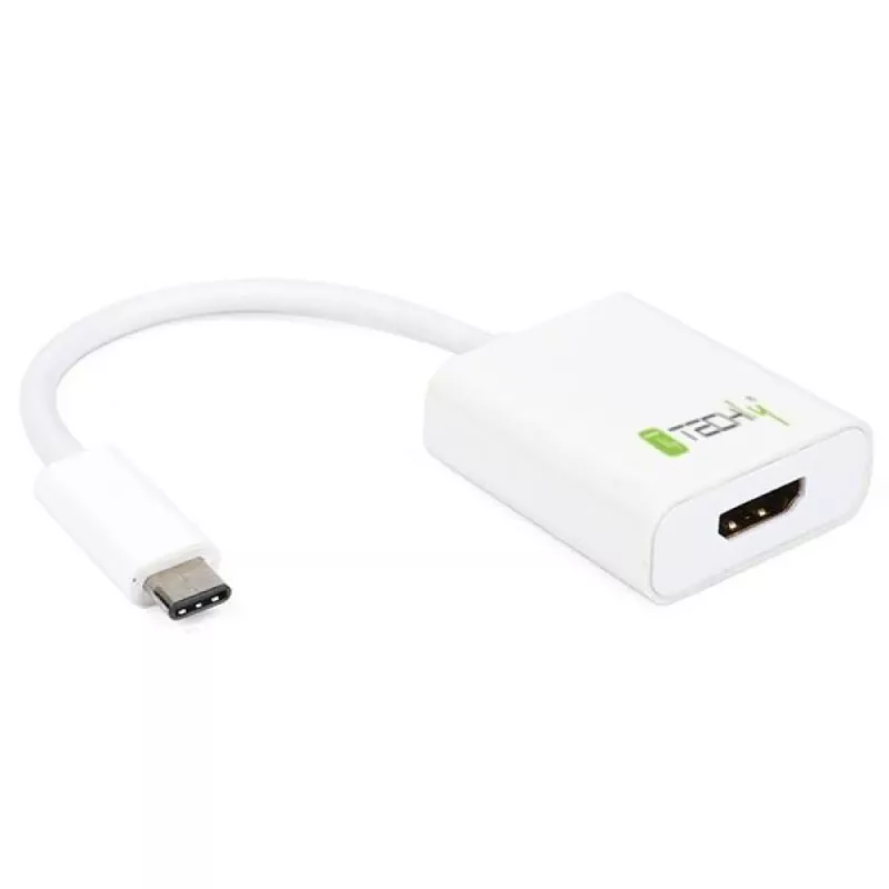 Techly Converter Cable Adapter USB 3.1 Type C to HDMI 1.4, 3.2 Gen 2 (3.1 Gen 2), USB Type-C, HDMI output