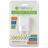 Techly Italian Plug Adapter with 1 USB Port 5V / 2.1A White IPW-USB-21EC