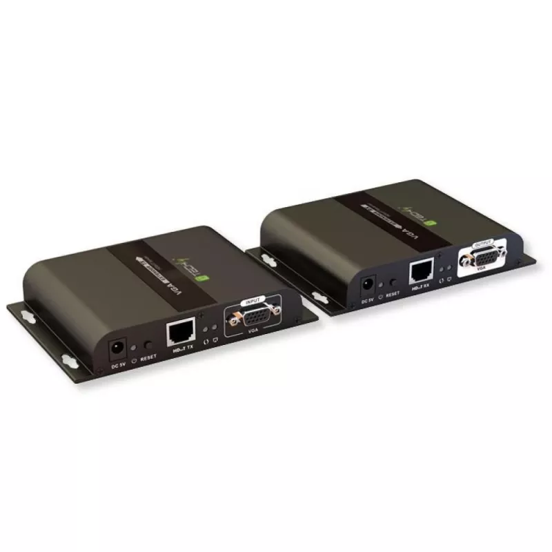 Techly IDATA EXTIP-383V AV extender AV transmitter & receiver Black