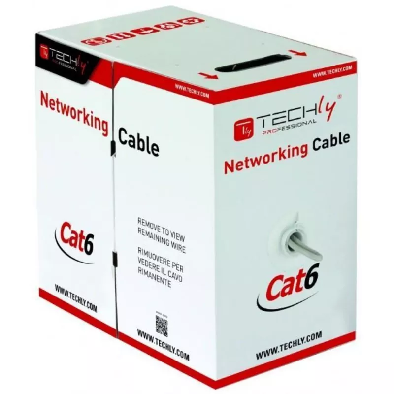 Techly ITP-C6U-FL networking cable Grey 305 m Cat6 U/UTP (UTP)