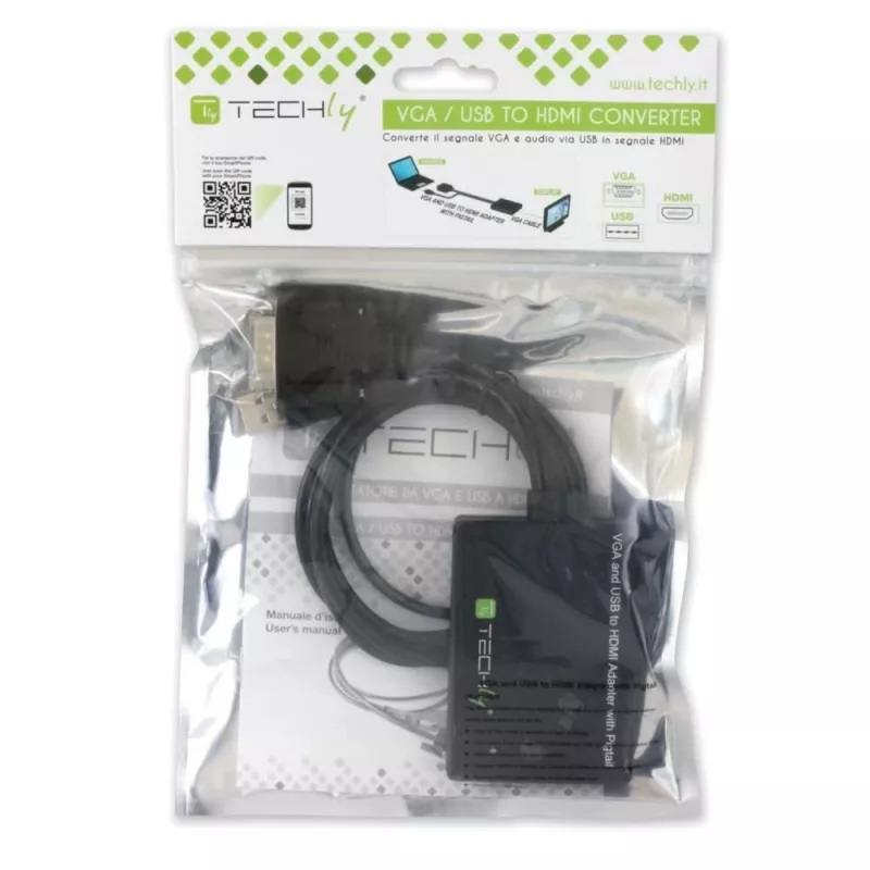 Techly Cable Converter SVGA and Audio to HDMI IDATA HDMI-VGA3