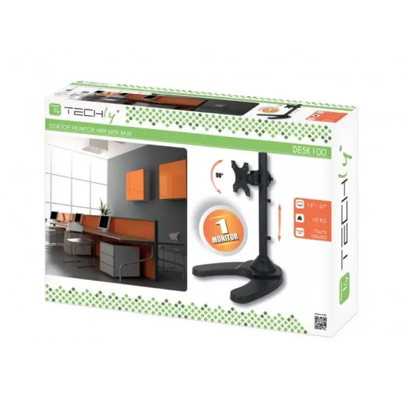 Techly Desk Stand for 1 Monitor 13 -27 inch with Base” ICA-LCD 3500