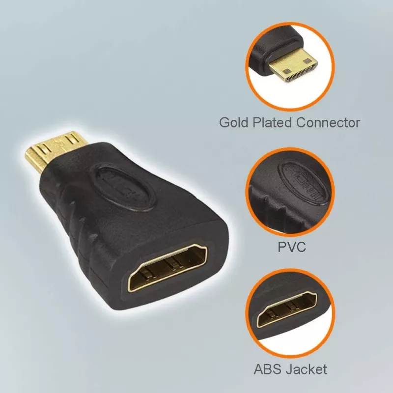 Techly HDMI to Mini HDMI Type C F / M Adapter IADAP HDMI-MC, Mini HDMI, HDMI, Black