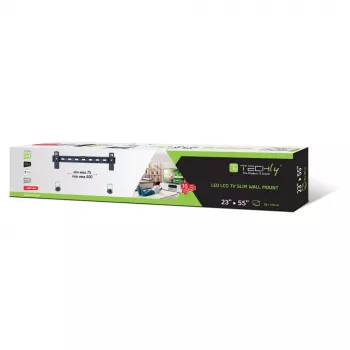 Techly 23-55 Wall Fixed Slim Support for LED TV LCD Black” ICA-PLB 139M