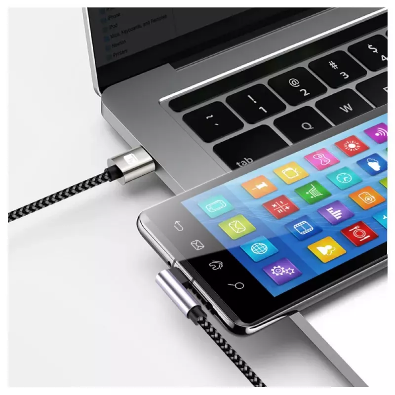 Techly ICOC MU2AC9-005-AL USB cable USB 2.0 0.5 m USB A USB C Black, Grey