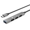 Techly IUSB32-HUB4C-3U2SLS laptop dock/port replicator Wired USB 3.2 Gen 1 (3.1 Gen 1) Type-C Grey