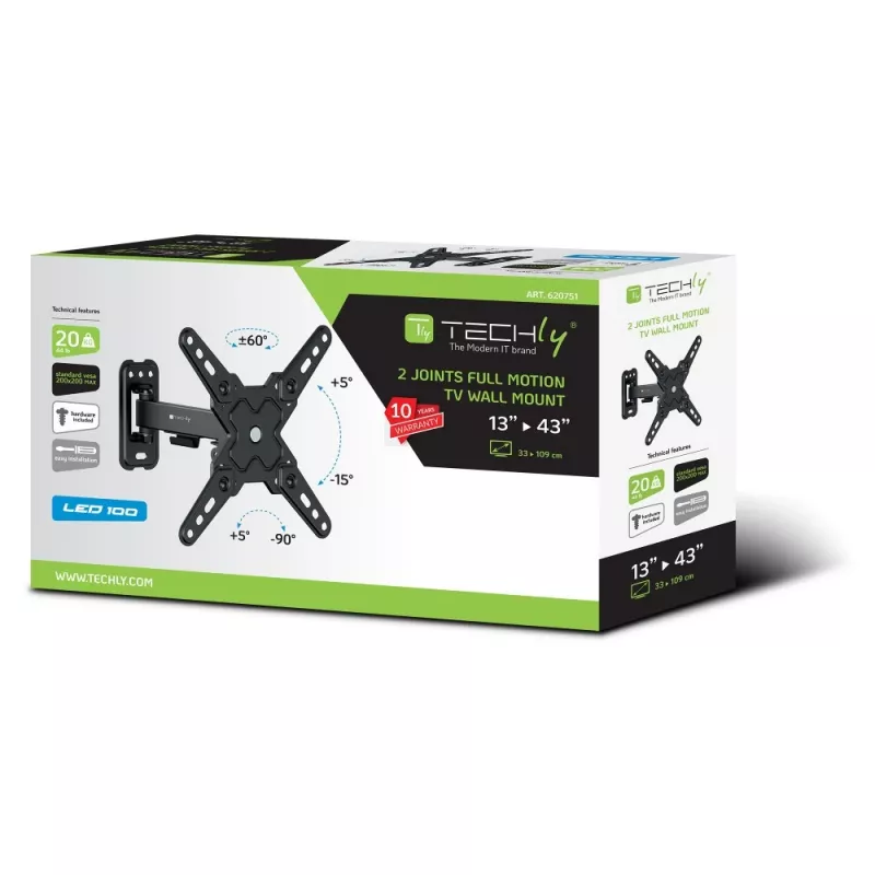 Techly ICA-LCD 421 TV mount/stand 106.7 cm (42 inch) Black