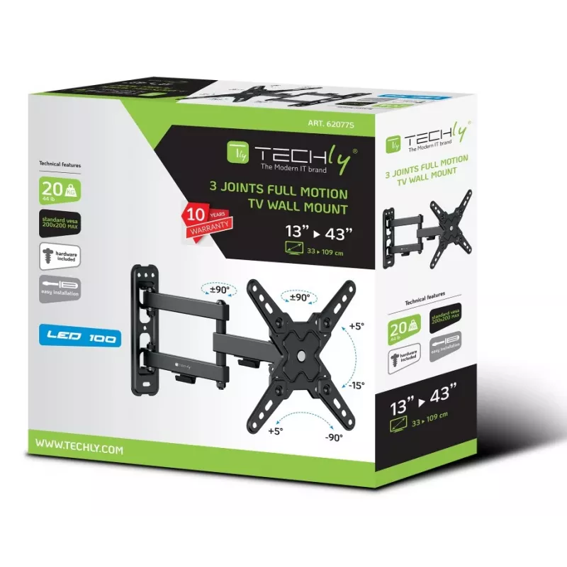 Techly ICA-LCD 423 TV mount/stand 106.7 cm (42 inch) Black