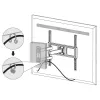 Techly 32-55 inch Full-Motion LED LCD TV Wall Mount, 400 x 400 mm, -15 - 10°, 10 - 90°, 180°, Steel, Black