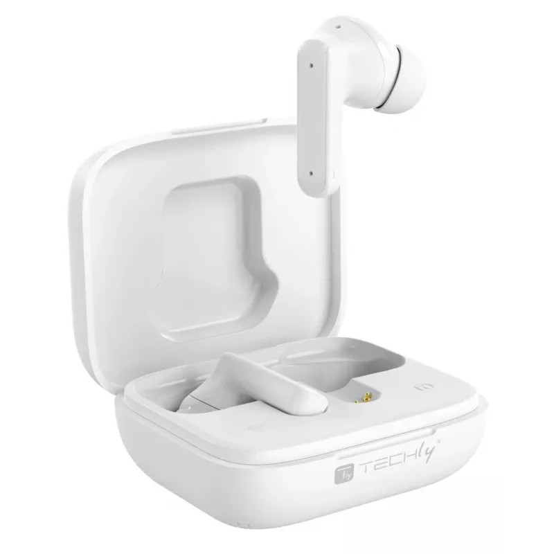 Techly ICC SB-BLT08W headphones/headset True Wireless Stereo (TWS) In-ear Calls/Music Bluetooth White