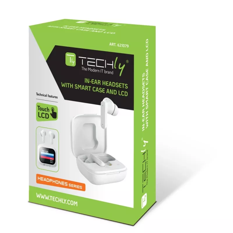 Techly ICC SB-BLT08W headphones/headset True Wireless Stereo (TWS) In-ear Calls/Music Bluetooth White