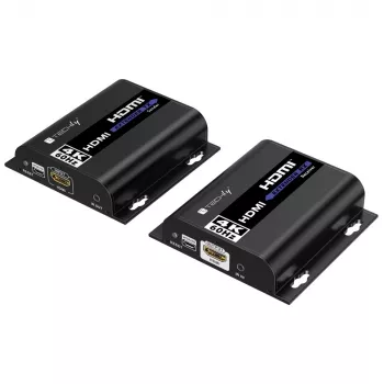 Techly IDATA EXTIP-483 AV extender AV transmitter & receiver Black