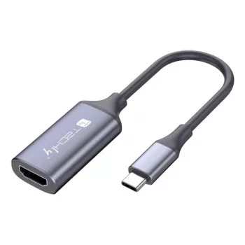 Techly I-USB-VIDEO-C4K video cable adapter HDMI Type A (Standard) USB Type-C Silver