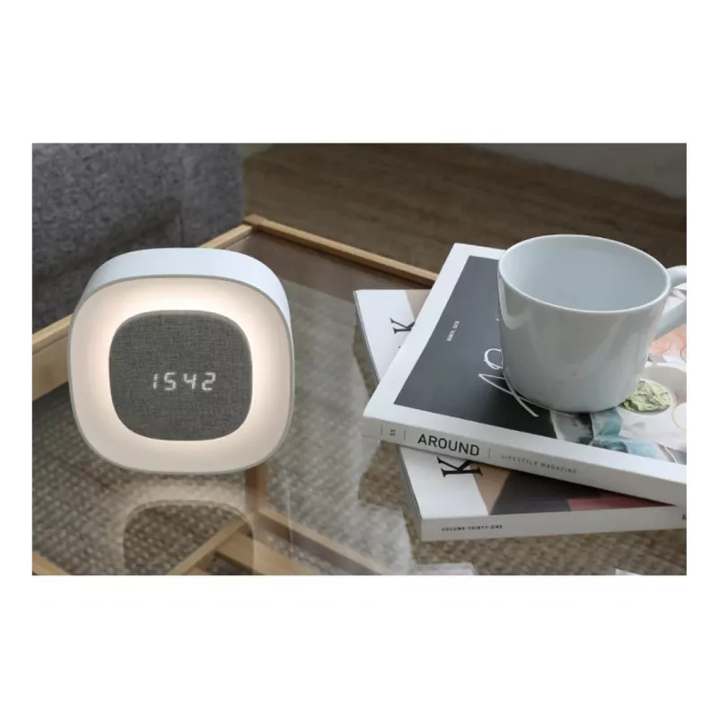 Techly IC-CLOCK-56WH alarm clock Digital alarm clock Grey, White