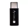 Techly IADAP USBC-MBKT cable gender changer Micro-USB Black