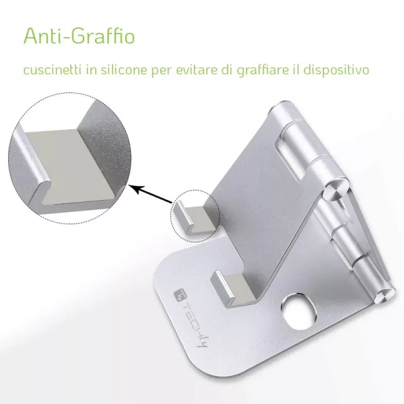 Techly I-SMART-STAND6 holder Passive holder Mobile phone/Smartphone Silver