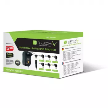 Techly IPW-NTS1000G2 power adapter/inverter Indoor 12 W Black