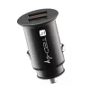 Techly Mini Car Charger 2 Ports USB-A Quick Charge 3.0 36W in Black Metal