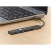 Techly IUSB32-HUB4A-4U3SL laptop dock/port replicator Wired USB 3.2 Gen 1 (3.1 Gen 1) Type-A Grey