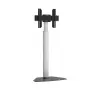 Techly Floor Stand for TVs from 32 inch to 65 inch, 165.1 cm (65 inch), 400 x 200 mm, 600 x 400 mm, 90°, Aluminium, Black, Silver