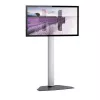 Techly Floor Stand for TVs from 32 inch to 65 inch, 165.1 cm (65 inch), 400 x 200 mm, 600 x 400 mm, 90°, Aluminium, Black, Silver